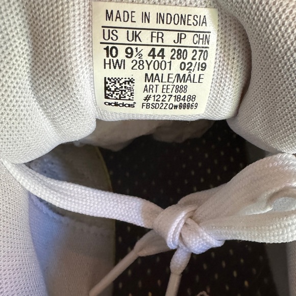 ADIDAS Men’s Grand Court Sneakers - Cloud White/Trace Blue/Active Red Size 10 - Picture 10 of 11